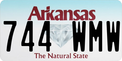 AR license plate 744WMW