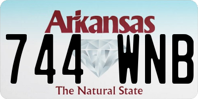 AR license plate 744WNB