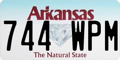 AR license plate 744WPM