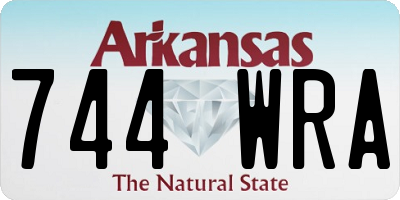 AR license plate 744WRA