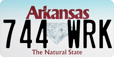 AR license plate 744WRK