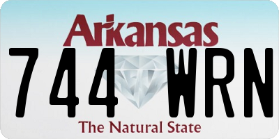 AR license plate 744WRN