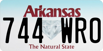 AR license plate 744WRO