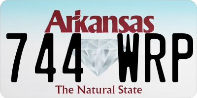 AR license plate 744WRP
