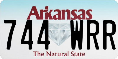 AR license plate 744WRR