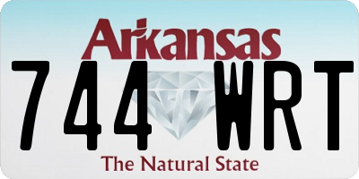 AR license plate 744WRT