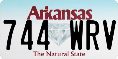 AR license plate 744WRV