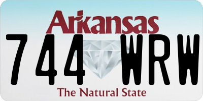 AR license plate 744WRW