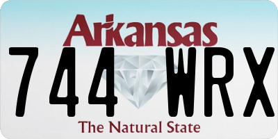 AR license plate 744WRX