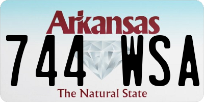 AR license plate 744WSA
