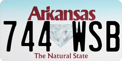 AR license plate 744WSB