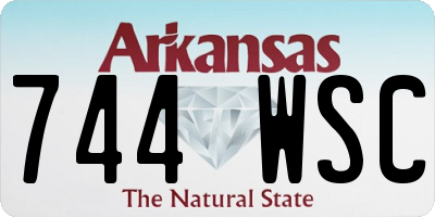 AR license plate 744WSC