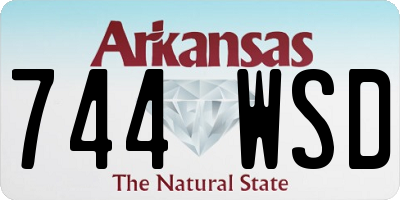 AR license plate 744WSD
