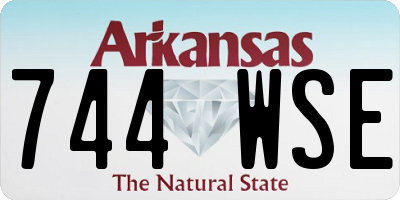 AR license plate 744WSE