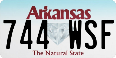 AR license plate 744WSF