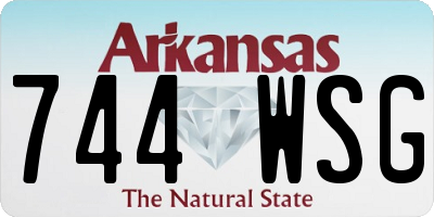 AR license plate 744WSG