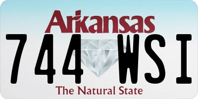 AR license plate 744WSI