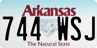 AR license plate 744WSJ