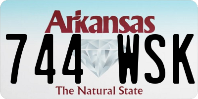 AR license plate 744WSK