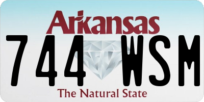 AR license plate 744WSM