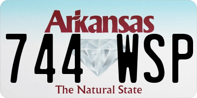 AR license plate 744WSP