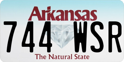 AR license plate 744WSR