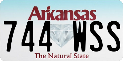 AR license plate 744WSS