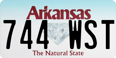 AR license plate 744WST