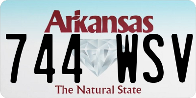 AR license plate 744WSV