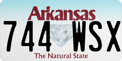 AR license plate 744WSX