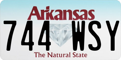 AR license plate 744WSY