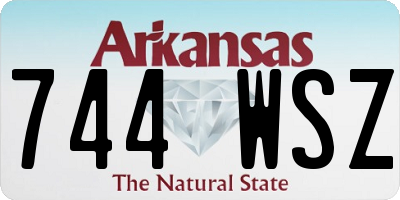 AR license plate 744WSZ