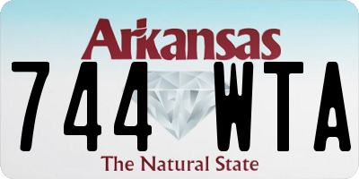 AR license plate 744WTA