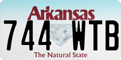 AR license plate 744WTB