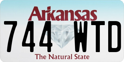 AR license plate 744WTD