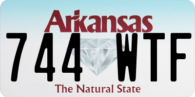AR license plate 744WTF