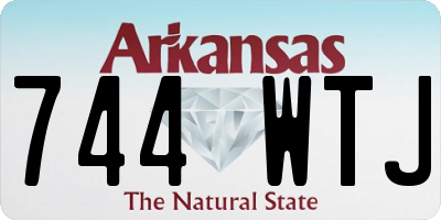 AR license plate 744WTJ