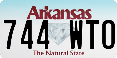 AR license plate 744WTO