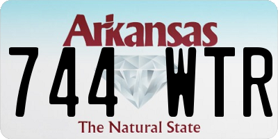 AR license plate 744WTR