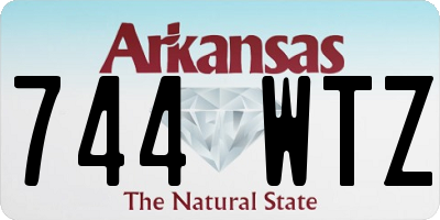 AR license plate 744WTZ