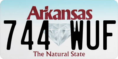 AR license plate 744WUF