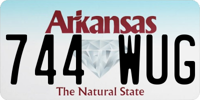 AR license plate 744WUG
