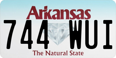 AR license plate 744WUI