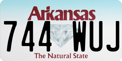 AR license plate 744WUJ