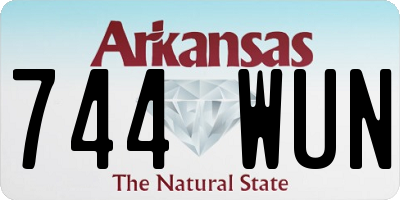 AR license plate 744WUN