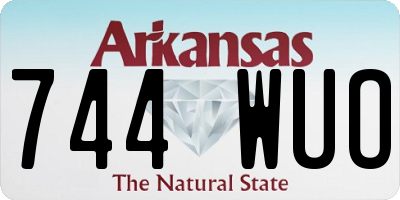 AR license plate 744WUO