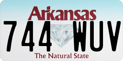 AR license plate 744WUV