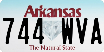 AR license plate 744WVA