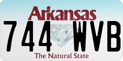 AR license plate 744WVB