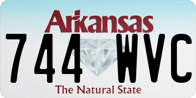 AR license plate 744WVC